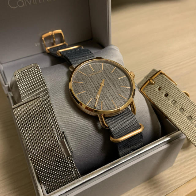  Shop Authentic Calvin Klein Even Grey Dial Grey NATO Strap Watch for Men - K7B216P3 - Luxxuri