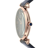  Shop Authentic Emporio Armani Gianni T-Bar Quartz Blue Dial Blue Leather Strap Watch for Women - AR11424 - Luxxuri