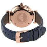  Shop Authentic Emporio Armani Gianni T-Bar Quartz Blue Dial Blue Leather Strap Watch for Women - AR11424 - Luxxuri