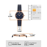  Shop Authentic Emporio Armani Gianni T-Bar Quartz Blue Dial Blue Leather Strap Watch for Women - AR11424 - Luxxuri
