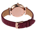  Shop Authentic Emporio Armani Gianni T Bar Crystals Maroon Dial Maroon Leather Strap Watch for Women - AR11487 - Luxxuri