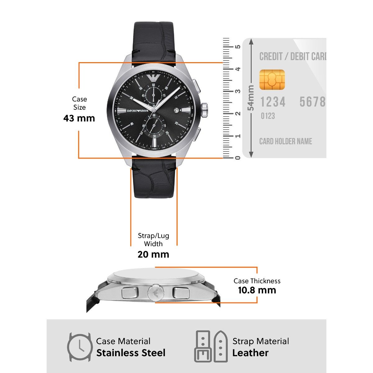  Shop Authentic Emporio Armani Claudio Chronograph Black Dial Black Leather Strap Watch For Men - AR11542 - Luxxuri