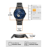  Shop Authentic Emporio Armani Renato Automatic Blue Dial Grey Steel Strap Watch For Men - AR60056 - Luxxuri