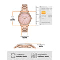  Shop Authentic Michael Kors Layton Three Hand Pink Dial Rose Gold Steel Strap Watch For Women - MK6848 - Luxxuri