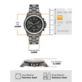  Shop Authentic Michael Kors Everest Chronograph Black Dial Grey Steel Strap Watch For Women - MK6974 - Luxxuri