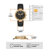  Shop Authentic Michael Kors Parker Chronograph Black Dial Black Leather Strap Watch For Women - MK6984 - Luxxuri