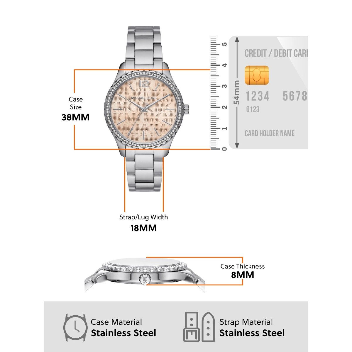  Shop Authentic Michael Kors Layton Three Hand Pink Dial Silver Steel Strap Watch For Women - MK7298 - Luxxuri