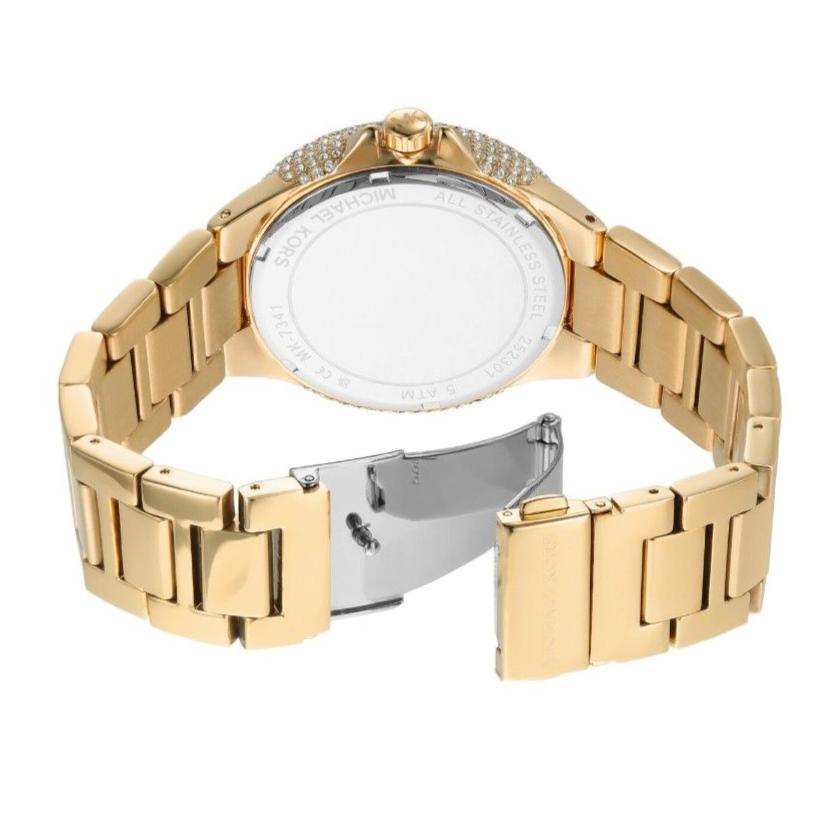  Shop Authentic Michael Kors Camille Analog Blue Dial Gold Steel Strap Watch For Women - MK7341 - Luxxuri