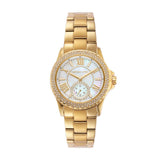  Shop Authentic Michael Kors Everest Three-Hand Mother of Pearl White Dial Gold Steel Strap Watch For Women - MK7363 - Luxxuri