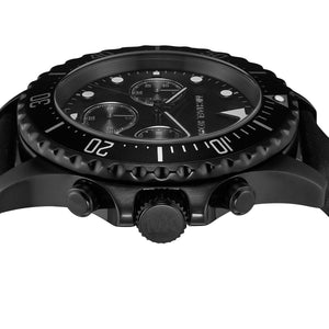  Shop Authentic Michael Kors Everest Chronograph Black Dial Black Leather Strap Watch For Men - MK9053 - Luxxuri