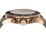  Shop Authentic Michael Kors Everest Analog Black Dial Green Leather Strap Watch For Men - MK9090 - Luxxuri
