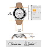  Shop Authentic Michael Kors Everest Analog White Dial Brown Leather Strap Watch For Men - MK9092 - Luxxuri