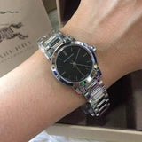  Shop Authentic Burberry The City Black Dial Silver Steel Strap Watch for Women - BU9201 - Luxxuri
