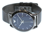  Shop Authentic Emporio Armani Luigi Quartz Blue Dial Grey Mesh Bracelet Watch For Men - AR11053 - Luxxuri