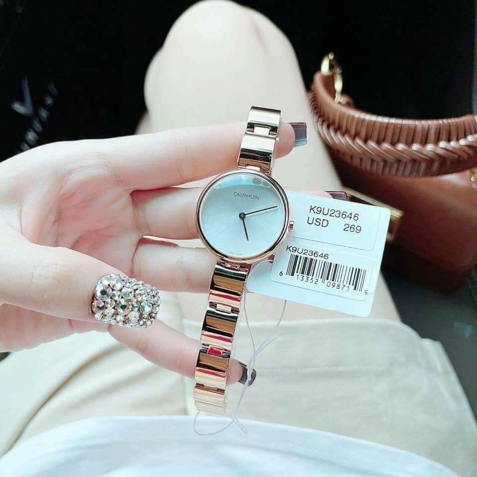  Shop Authentic Calvin Klein Wavy White Dial Rose Gold Steel Strap Watch for Women - K9U23646 - Luxxuri