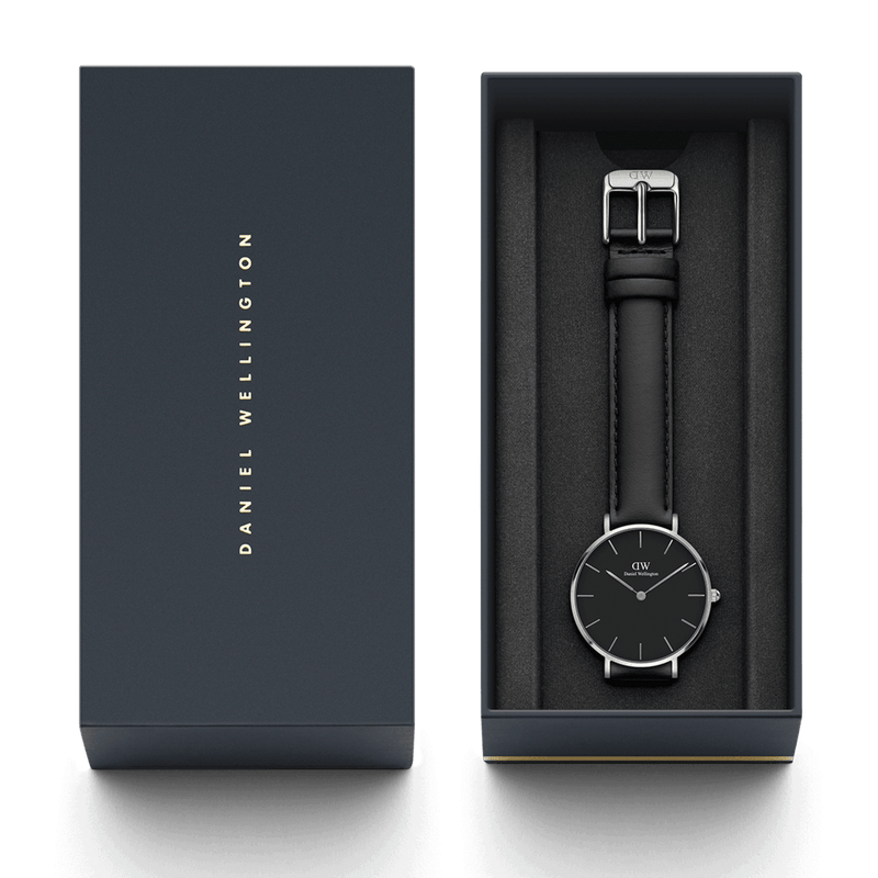  Shop Authentic Daniel Wellington Classic Petite Sheffield Black Dial Black Leather Strap Watch For Women - DW00100236 - Luxxuri