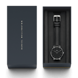  Shop Authentic Daniel Wellington Classic Petite Sheffield Black Dial Black Leather Strap Watch For Women - DW00100236 - Luxxuri