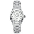  Shop Authentic Tag Heuer Link Quartz Diamonds Mother of Pearl Dial Silver Steel Strap Watch for Women - WBC1312.BA0600 - Luxxuri