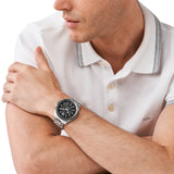  Shop Authentic Michael Kors Brecken Chronograph Black Dial Black Leather Strap Watch For Men - MK8850 - Luxxuri