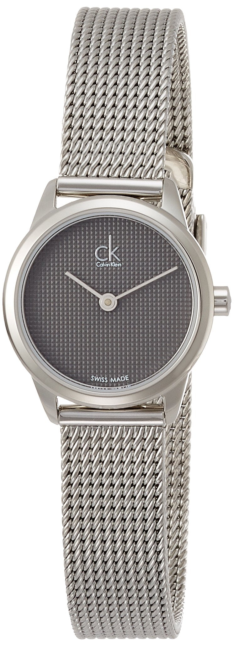  Shop Authentic Calvin Klein Minimal Grey Dial Silver Mesh Bracelet Watch for Women - K3M2312X - Luxxuri