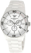  Shop Authentic Emporio Armani Ceramic Chronograph White Dial White Ceramic Strap Watch For Men - AR1424 - Luxxuri