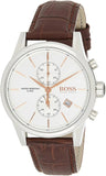  Shop Authentic Hugo Boss Jet Chronograph Quartz Silver Dial Brown Leather Strap Watch For Men - HB1513280 - Luxxuri