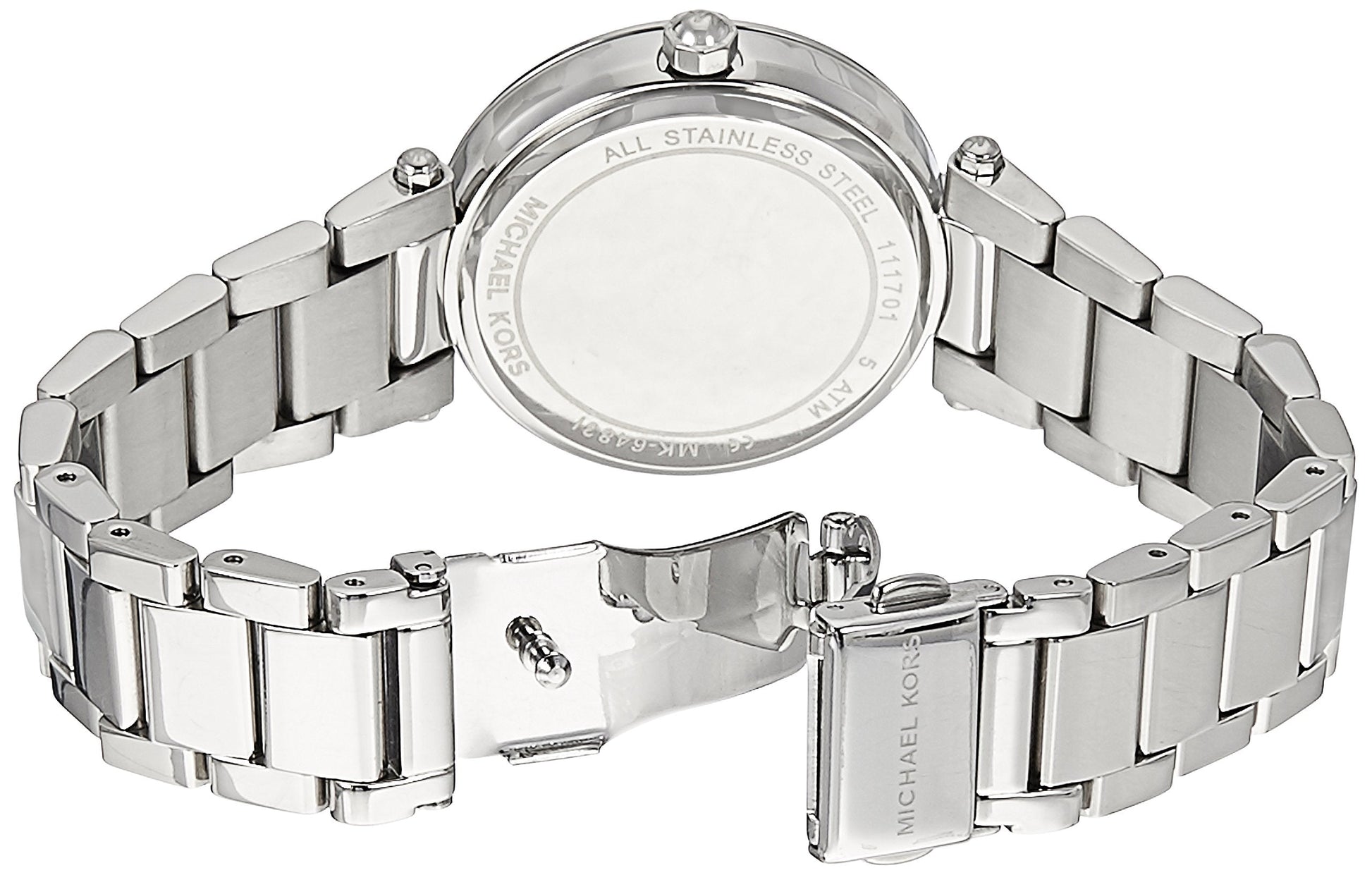  Shop Authentic Michael Kors Parker Silver Dial Silver Stainless Steel Strap Watch for Women - MK6483 - Luxxuri