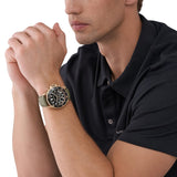  Shop Authentic Michael Kors Everest Analog Black Dial Green Leather Strap Watch For Men - MK9090 - Luxxuri