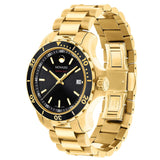  Shop Authentic Movado Series 800 Black Dial Gold Steel Strap Watch For Men - 2600145 - Luxxuri