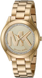  Shop Authentic Michael Kors Slim Runway Gold Dial Gold Steel Strap Watch for Women - MK3477 - Luxxuri