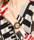  Shop Authentic Guess Athena Gold Dial Black Rubber Strap Watch For Women - GW0030L2 - Luxxuri