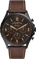  Shop Authentic Fossil Forrester Chronograph Black Dial Brown Leather Strap Watch for Men - FS5608 - Luxxuri