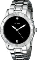  Shop Authentic Guess Minimal Black Dial Silver Steel Strap Watch for Men - W0416G1 - Luxxuri
