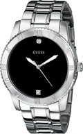  Shop Authentic Guess Minimal Black Dial Silver Steel Strap Watch for Men - W0416G1 - Luxxuri