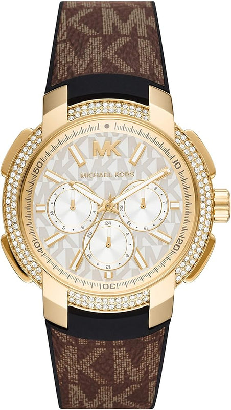  Shop Authentic Michael Kors Sidney Multifunction White Dial Brown Leather Strap Watch For Women - MK6948 - Luxxuri