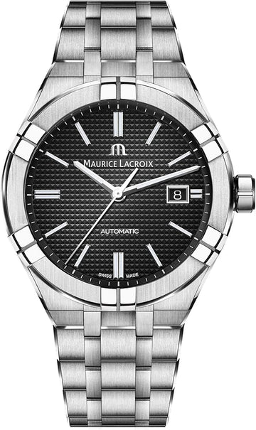  Shop Authentic Maurice Lacroix Aikon Automatic Black Dial Silver Steel Strap Watch For Men - AI6008-SS002-330-1 - Luxxuri