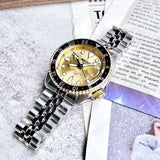  Shop Authentic Seiko 5 Sports GMT Automatic 70th Anniversary Taiwan Limited Edition Gold Dial Silver Steel Strap Watch For Men - SSK044K1 - Luxxuri
