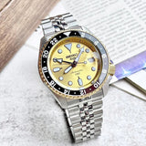  Shop Authentic Seiko 5 Sports GMT Automatic 70th Anniversary Taiwan Limited Edition Gold Dial Silver Steel Strap Watch For Men - SSK044K1 - Luxxuri