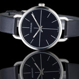  Shop Authentic Calvin Klein Even Black Dial Black Leather Strap Watch for Women  - K7B231CZ - Luxxuri