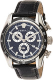  Shop Authentic Versace V Ray Chronograph Quartz Black Dial Black Leather Strap Watch For Men - VE2I00121 - Luxxuri