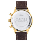  Shop Authentic Movado Heritage Chronograph White Black Leather Strap Watch for Men - 3650007 - Luxxuri