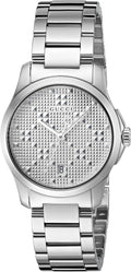  Shop Authentic Gucci G Timeless Quartz Silver Dial Silver Steel Strap Watch For Women - YA126551 - Luxxuri