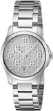  Shop Authentic Gucci G Timeless Quartz Silver Dial Silver Steel Strap Watch For Women - YA126551 - Luxxuri
