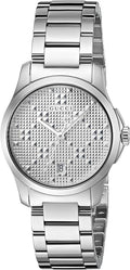  Shop Authentic Gucci G Timeless Quartz Silver Dial Silver Steel Strap Watch For Women - YA126551 - Luxxuri
