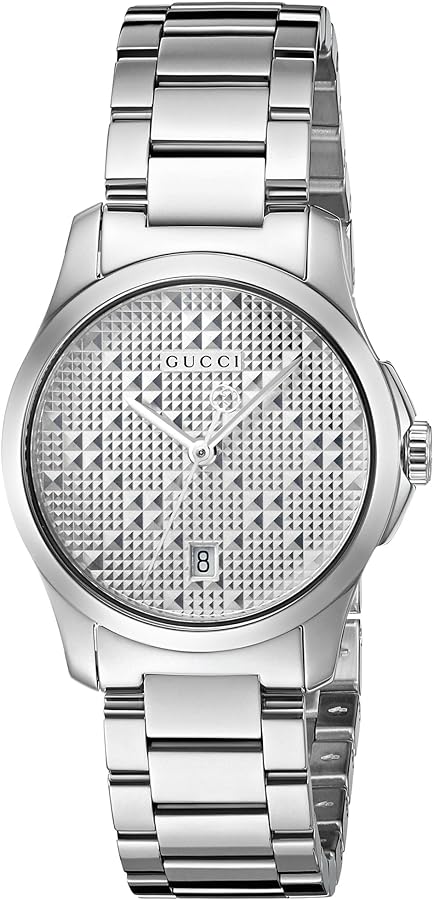  Shop Authentic Gucci G Timeless Quartz Silver Dial Silver Steel Strap Watch For Women - YA126551 - Luxxuri