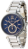  Shop Authentic Michael Kors Sawyer Navy Blue Dial Silver Steel Strap Watch for Women - MK6224 - Luxxuri