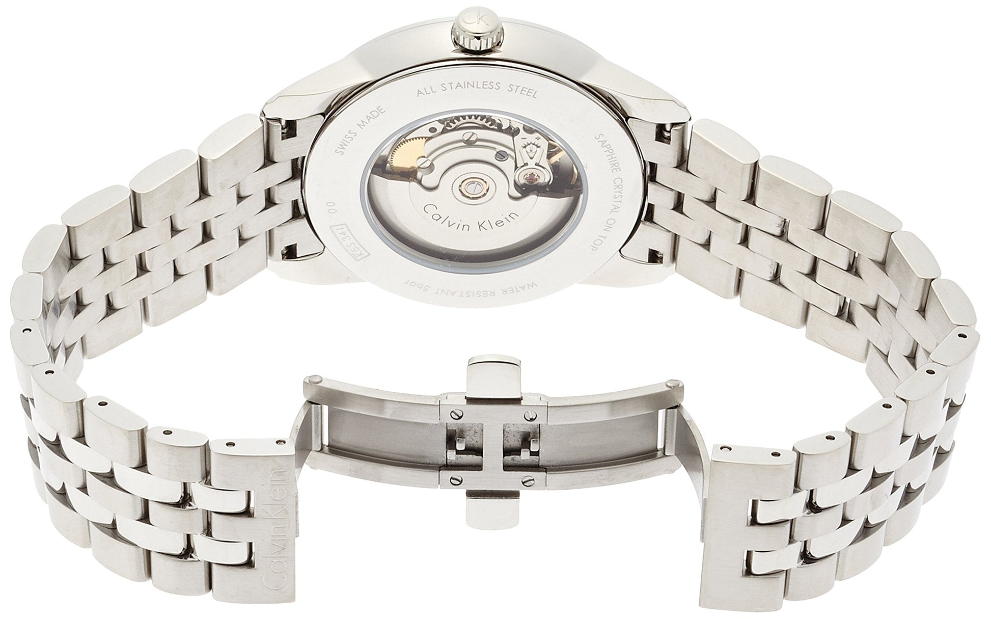  Shop Authentic Calvin Klein Infinity Automatic Silver Dial Silver Steel Strap Watch for Men - K5S34146 - Luxxuri