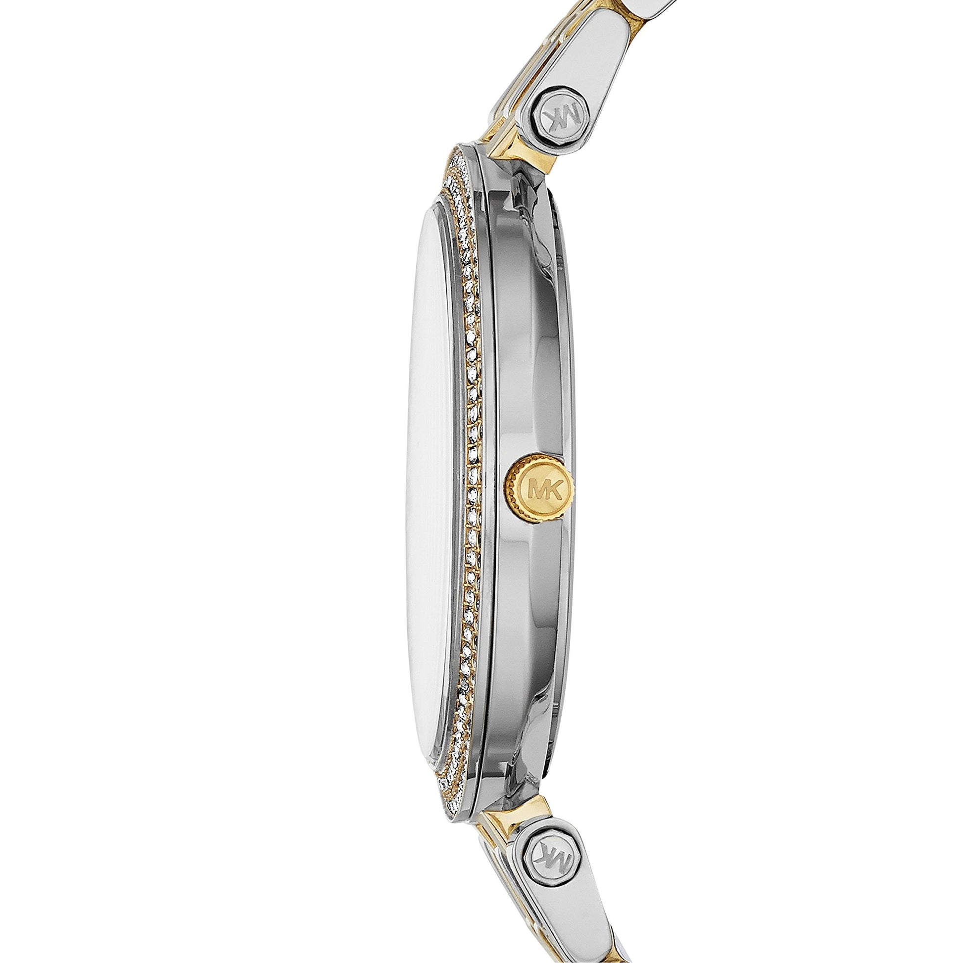 Michael Kors Darci Silver Dial Two Tone Stainless Steel Strap Watch for Women - MK3215
