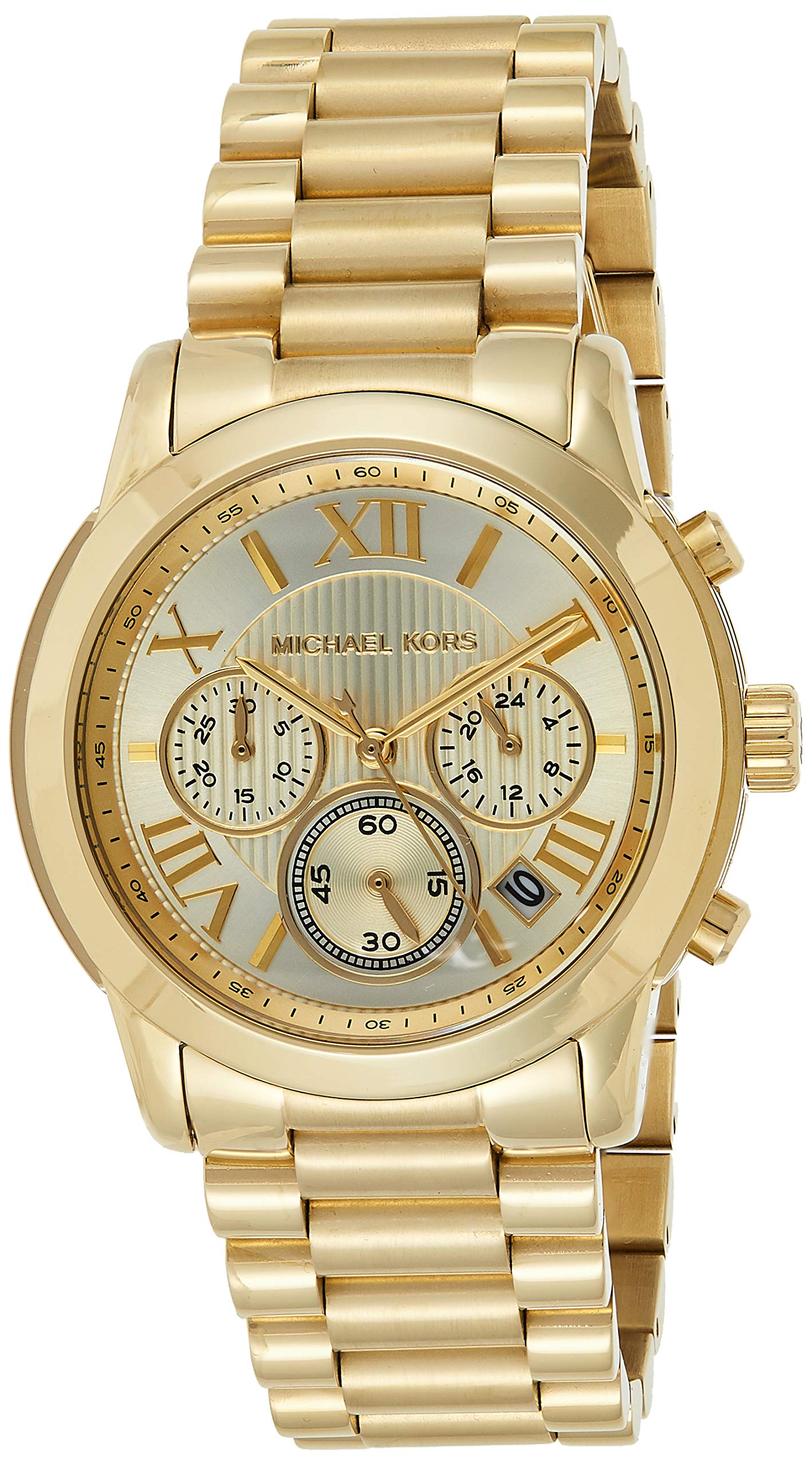 Michael Kors Cooper Gold Dial Gold Steel Strap Watch for Women - MK6274