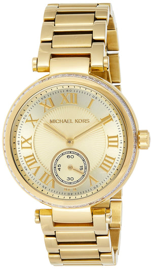  Shop Authentic Michael Kors Skylar Gold Dial Gold Steel Strap Watch for Women - MK5867 - Luxxuri